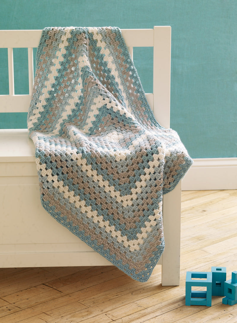4 Color Granny Baby Blanket Pattern (Crochet) - Version 2
