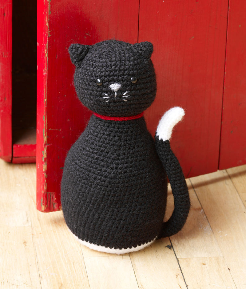 Amigurumi Black Cat Door Stopper (Crochet)