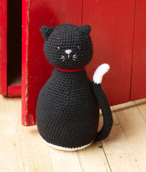 Amigurumi Black Cat Door Stopper (Crochet)