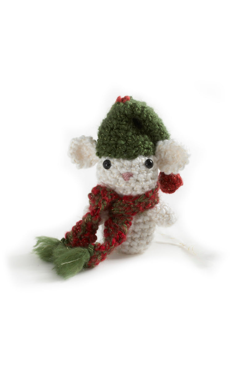 Amigurumi Christmas Mouse Ornament (Crochet)