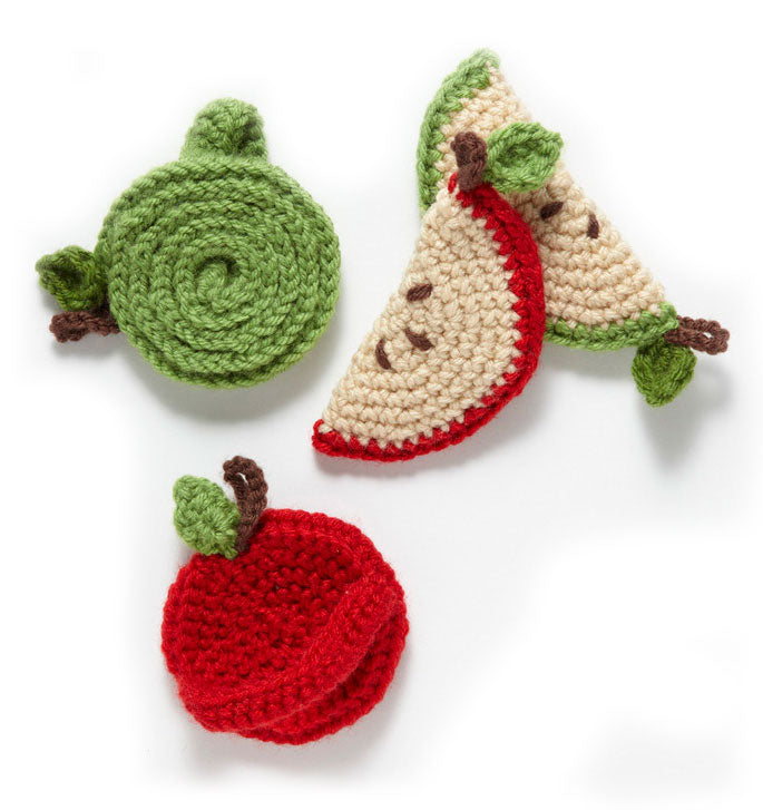 Apple Slice Tawashi Scrubber (Crochet)