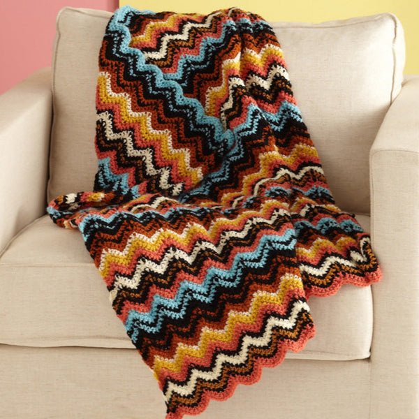 Bello Ripple Throw Pattern (Crochet) – Lion Brand Yarn