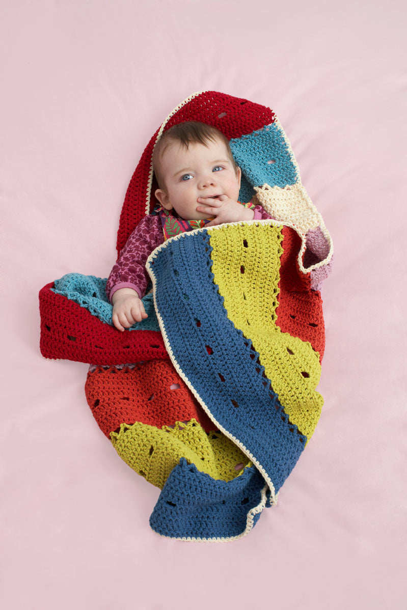 Big Stripes Small Throw Pattern (Crochet)