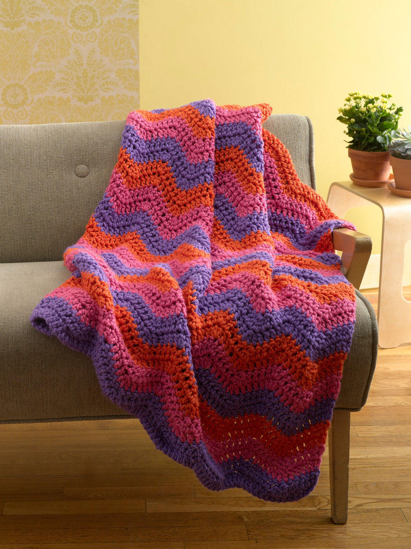 Blazing Ripple Throw (Crochet)