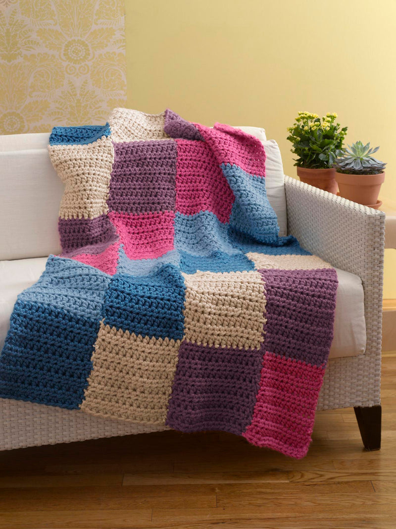 Bright Easy Blocks Afghan Pattern (Crochet)
