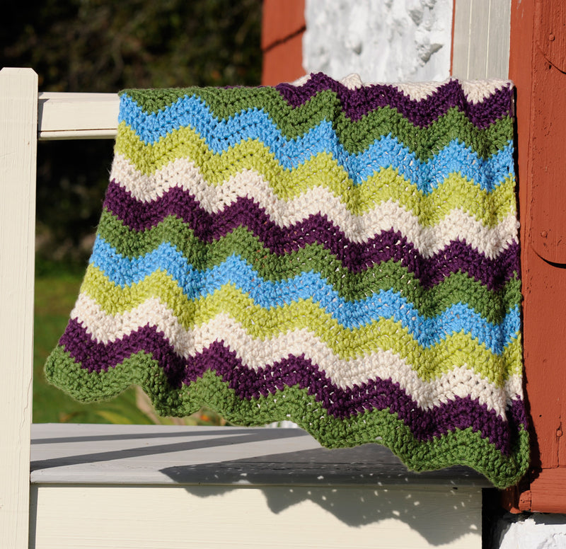 Bright Waves Throw Pattern (Crochet)