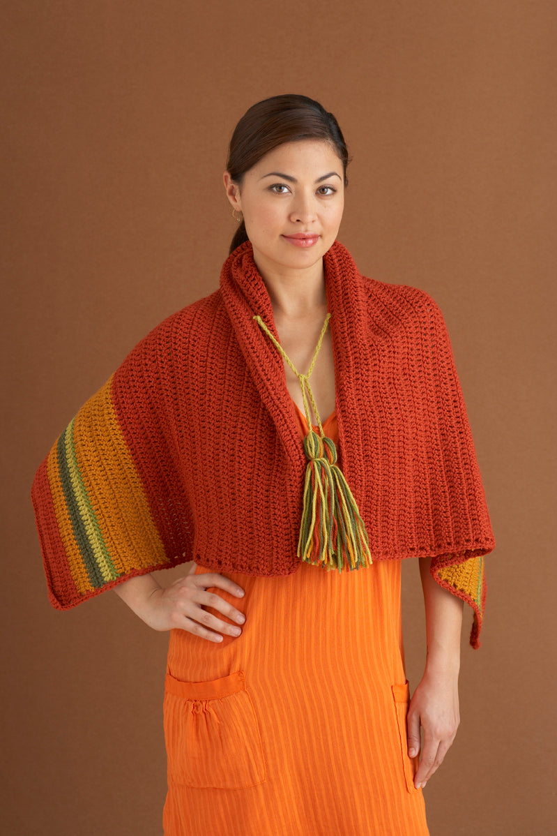 Cape With Tassel Pattern (Crochet)