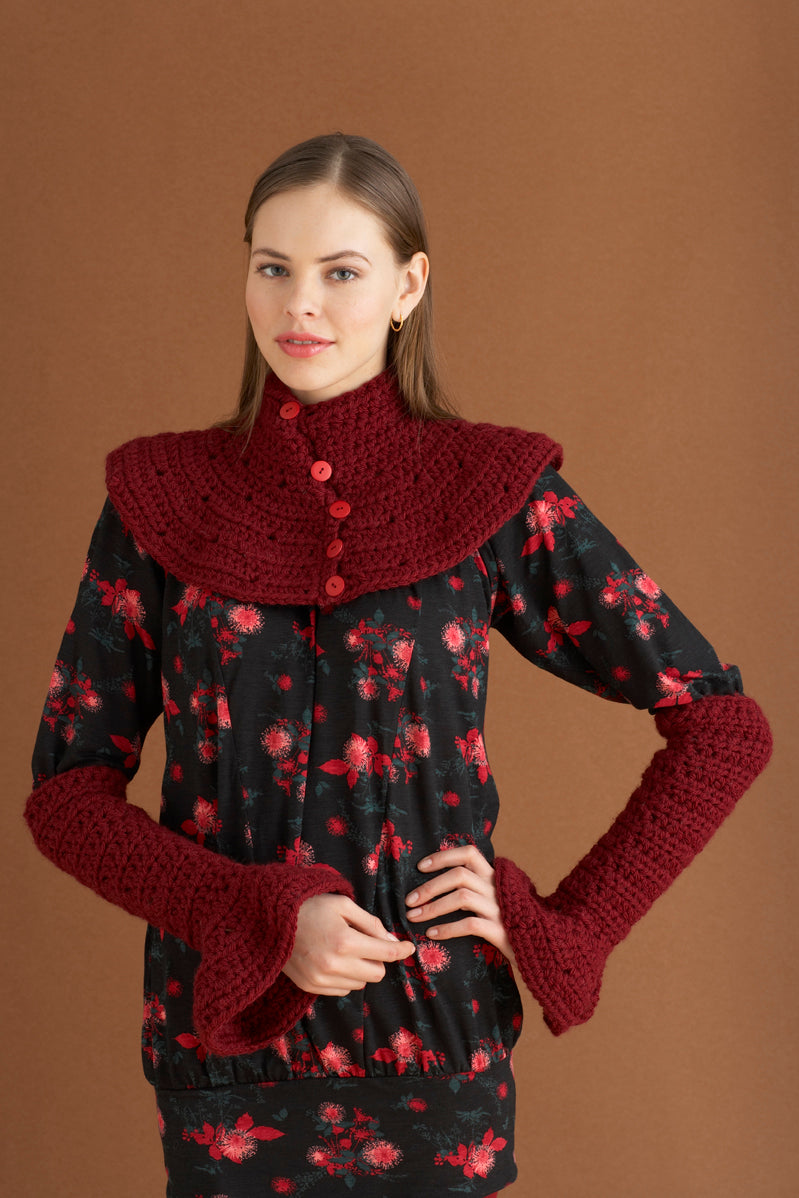 Collar And Arm Warmers Pattern (Crochet)