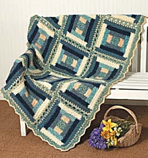 Colonial Log Cabin Afghan (Crochet) - Version 1