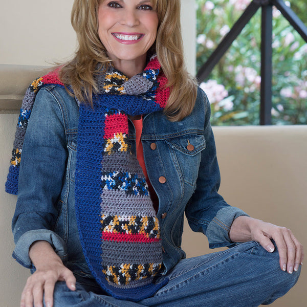 Color Block Scarf (Crochet) - Version 4 – Lion Brand Yarn