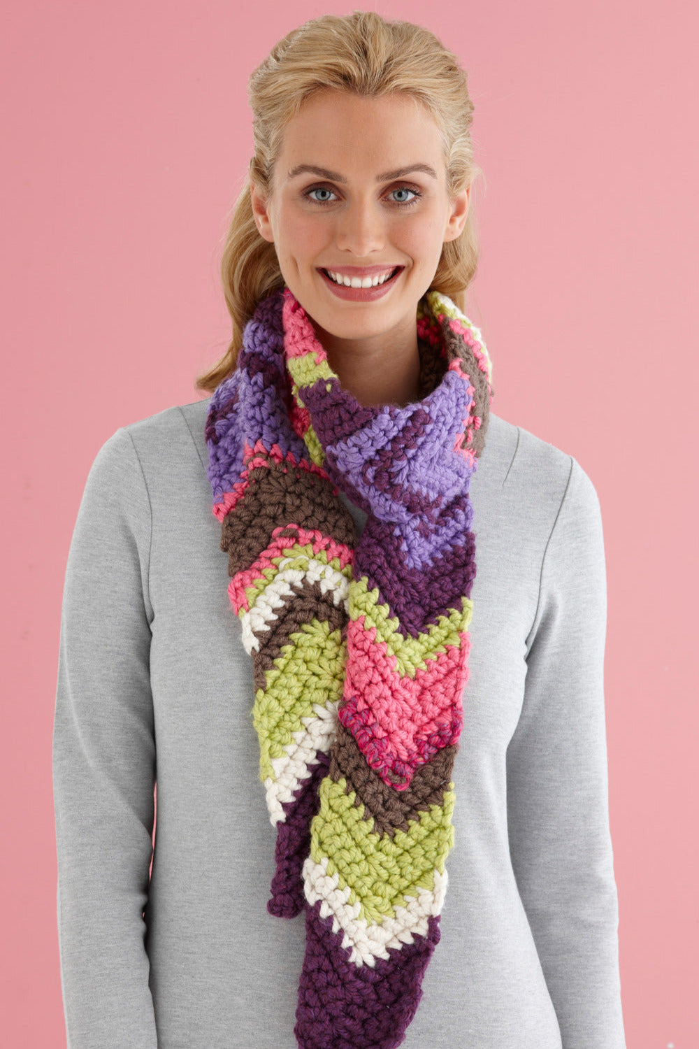 Confetti Ripple Scarf (Crochet) – Lion Brand Yarn