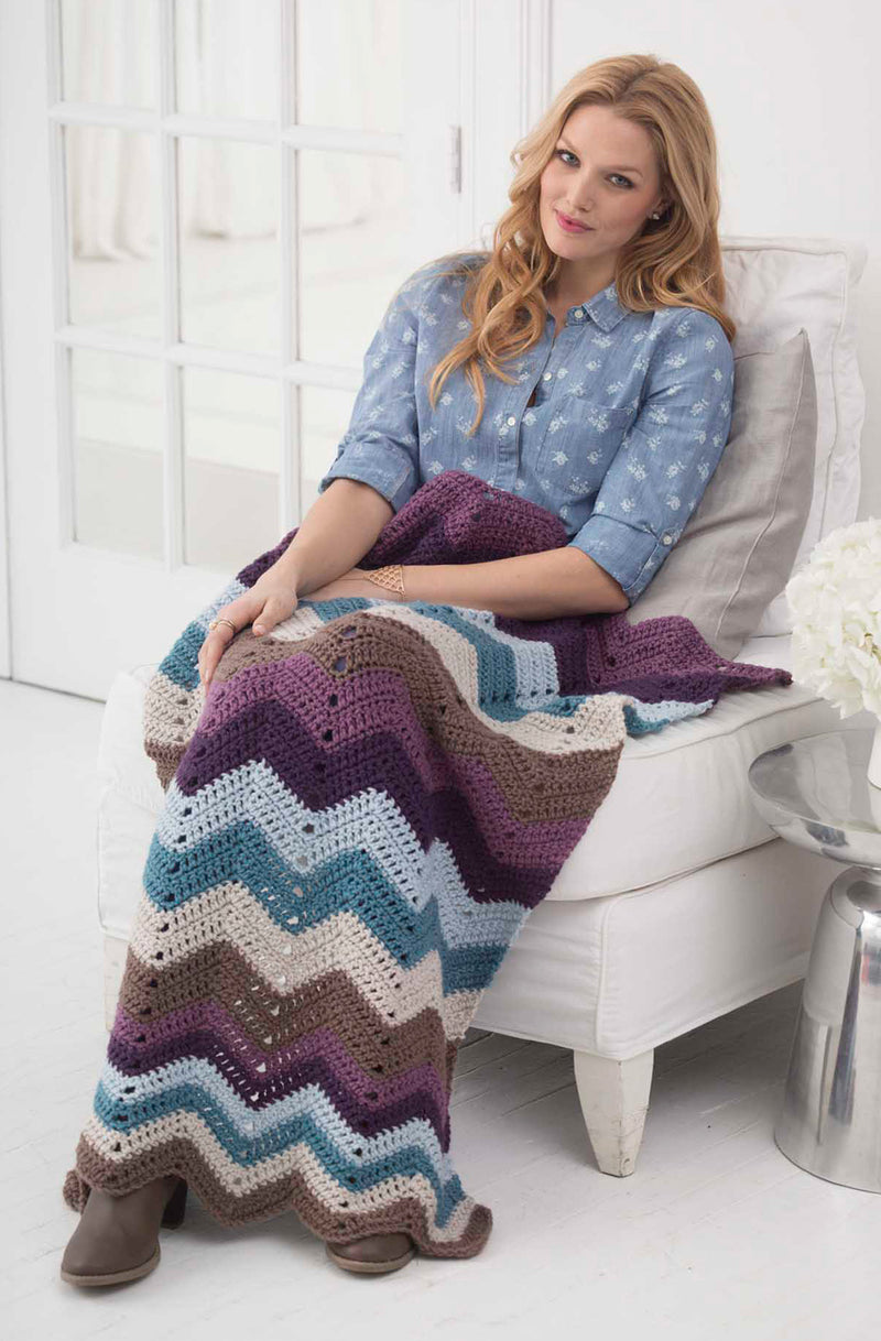 Nights Ripple Afghan Pattern (Crochet)