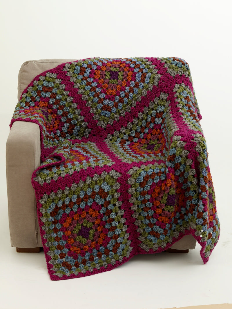 Crochet Granny Block Afghan Pattern (Crochet)
