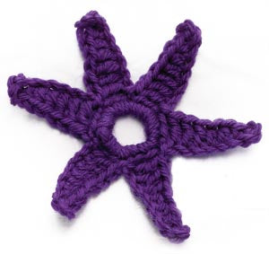 Crochet Motif IX:  Six-pointed Star (Crochet)