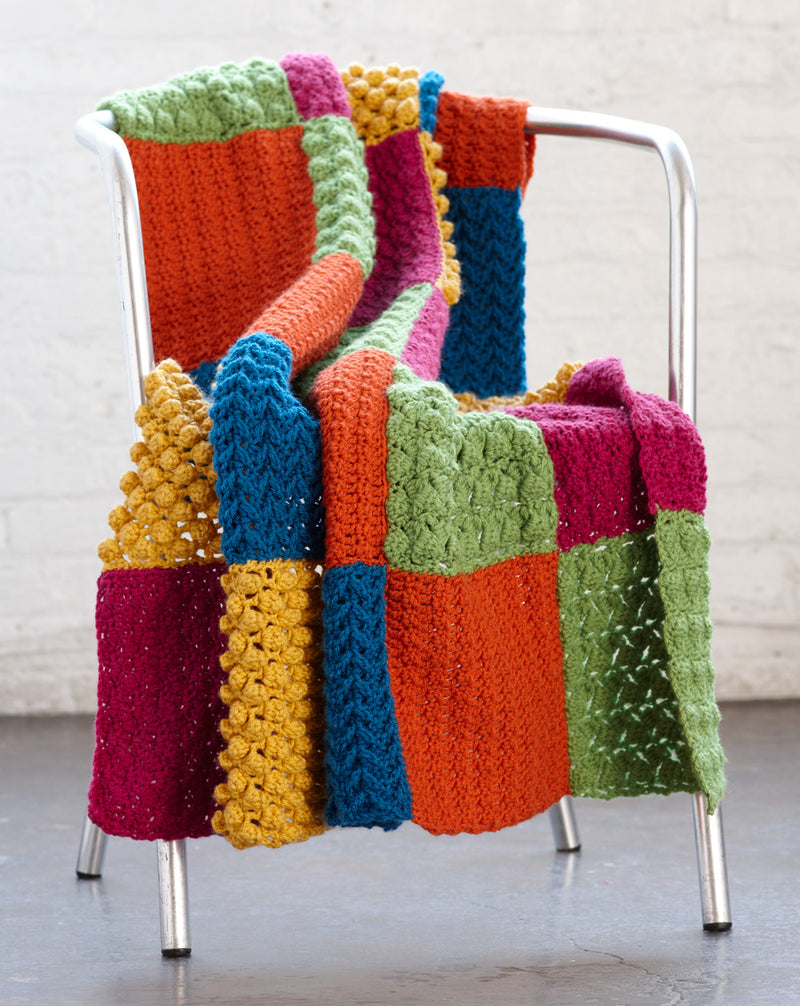 Crochet Sampler Throw Pattern - Version 1