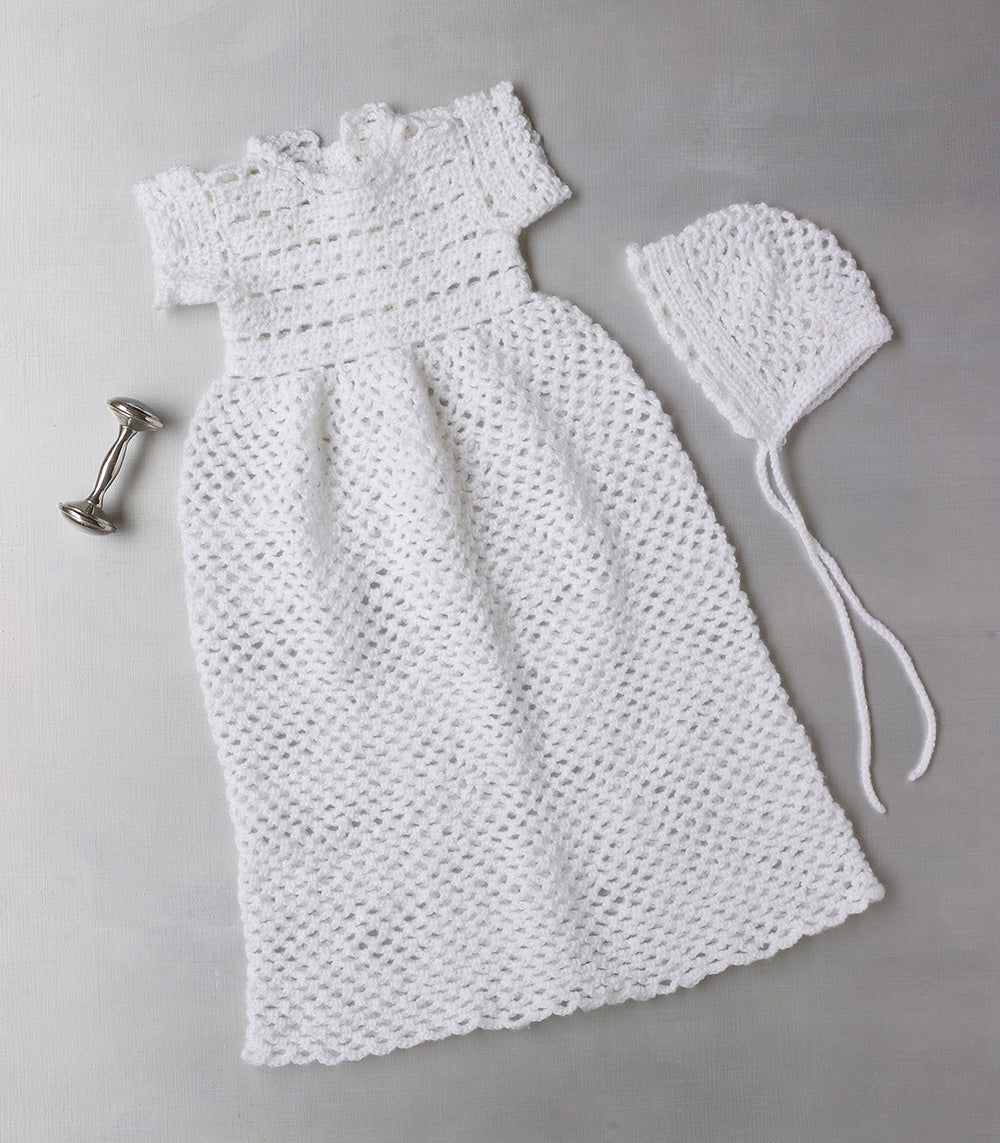 Baby's Christening Robe Free Knitting Pattern - Knitting Bee
