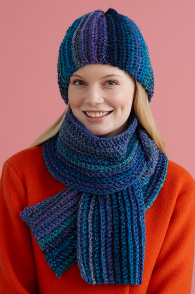 Easy Peasy Hat And Scarf Set (Crochet) - Version 4 – Lion Brand Yarn