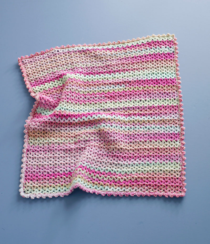 Easy Stripes Baby Throw Pattern (Crochet)
