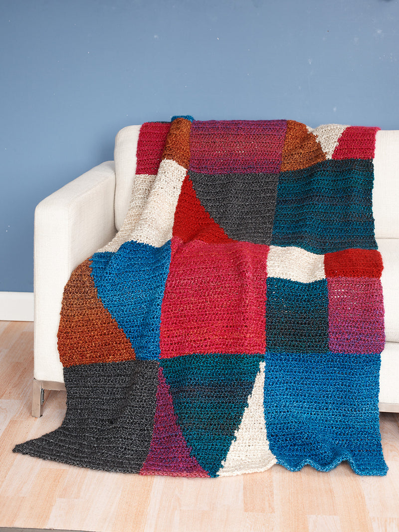 Eccentric Blocks Afghan (Crochet)