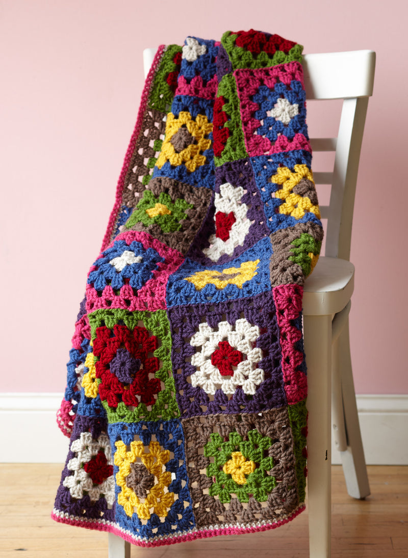 Eight Color Afghan Pattern (Crochet)