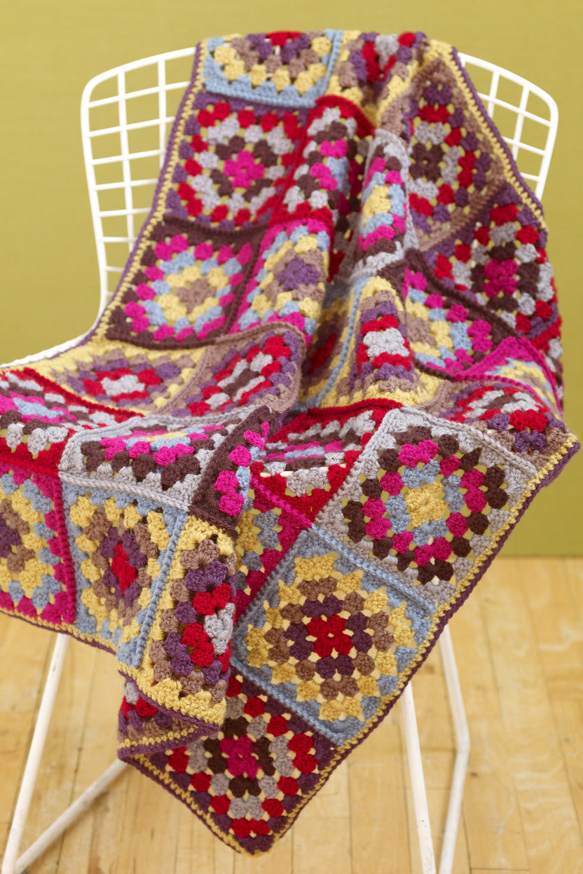 Eight Color Throw (Crochet) - Version 1 – Lion Brand Yarn