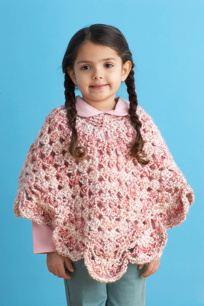 Endearing Girls Poncho Pattern (Crochet)