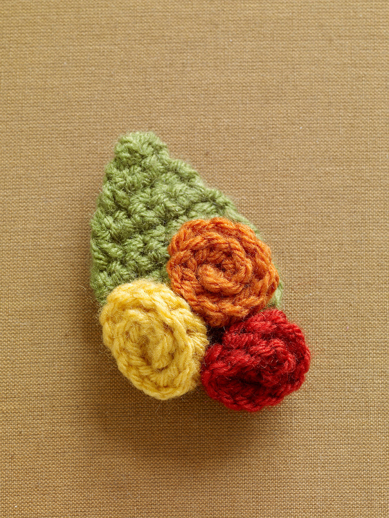 Fall Flower Brooch (Crochet)