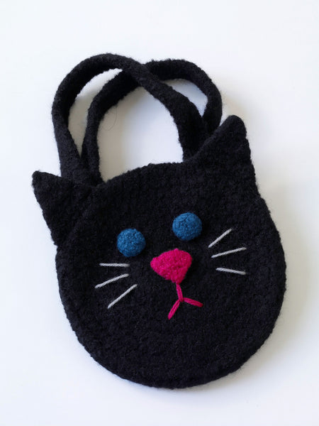 Felted Black Cat Bag Pattern (Crochet)