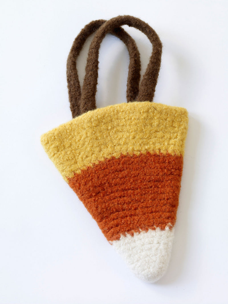 Felted Candy Corn Bag Pattern (Crochet)