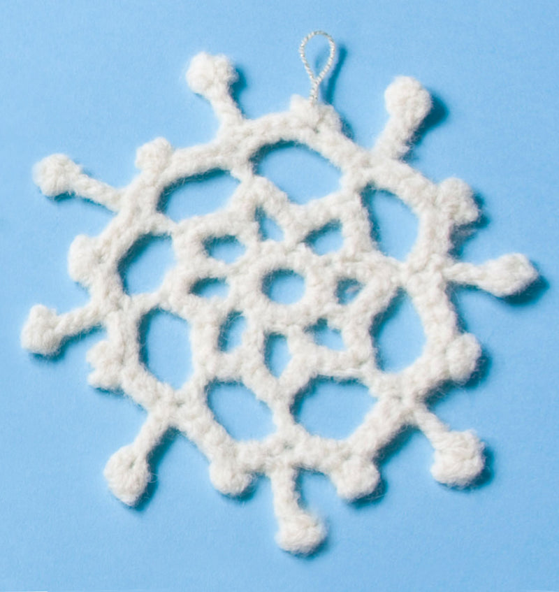 Felted Holiday Snowflake (Crochet) - Version 4