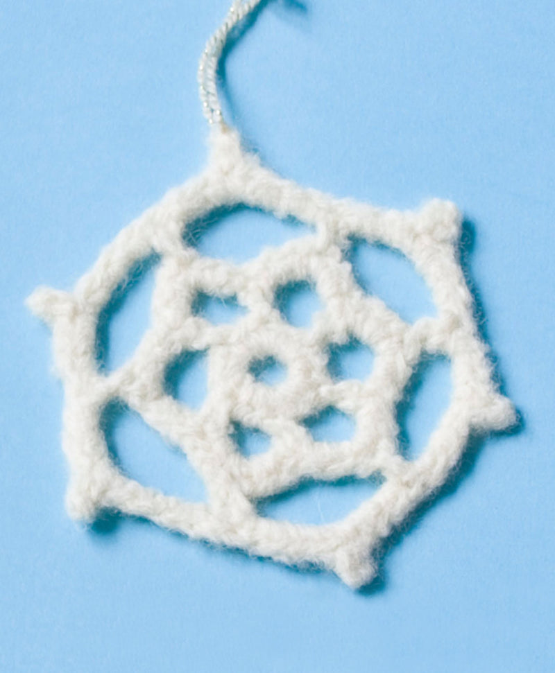 Felted Holiday Snowflake (Crochet) - Version 5