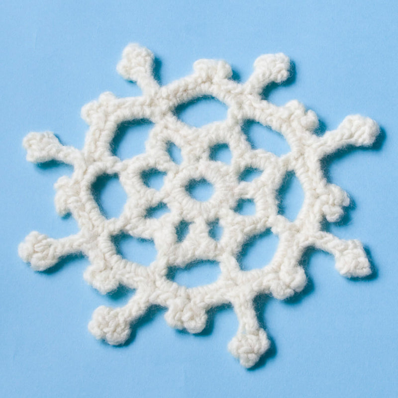Felted Holiday Snowflake (Crochet) - Version 2