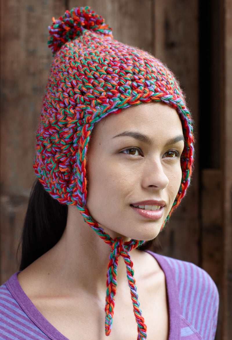 Flagstone Earflap Hat Pattern (Crochet) - Version 3