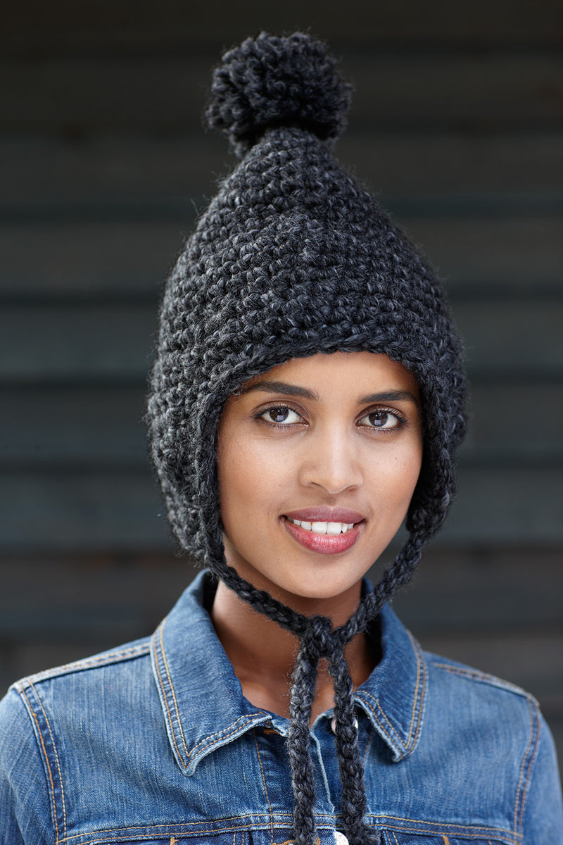 Flagstone Earflap Hat Pattern (Crochet) - Version 4
