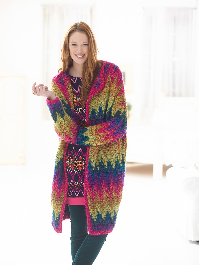 Flame Stitch Coat Pattern (Crochet)
