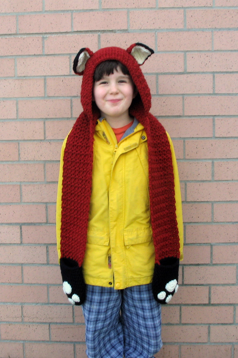 Fox Scoodie with Pockets Pattern (Crochet)
