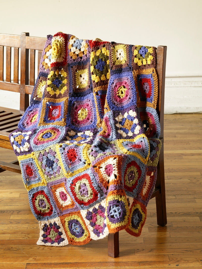 Granny Sampler Blanket Pattern (Crochet)