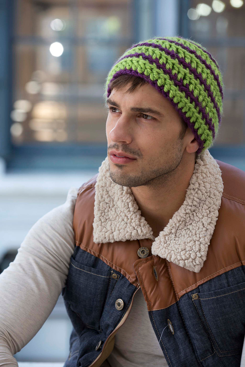 Greenpoint Grunge Cap Pattern (Crochet) – Lion Brand Yarn