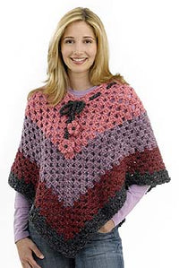 Groovy Granny Poncho Pattern (Crochet) – Lion Brand Yarn Groovy Granny Poncho Pattern (Crochet) – Lion Brand Yarn