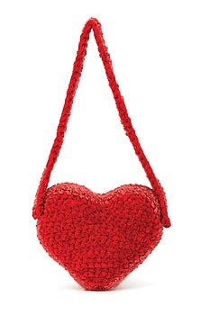 red heart pouch
