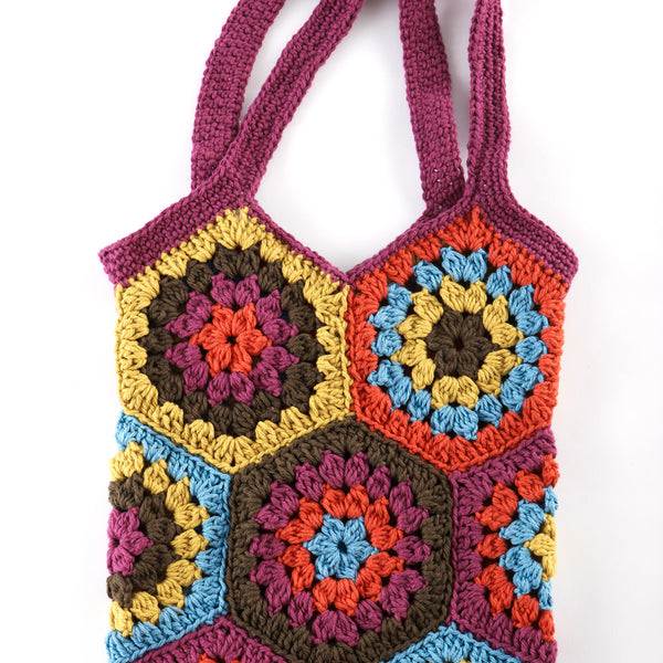 Crochet hexagon bag - YouTube