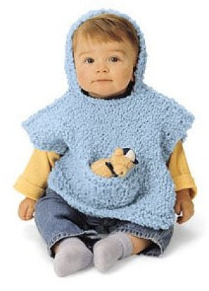 Hooded Baby Poncho Pattern (Knit) - Version 6