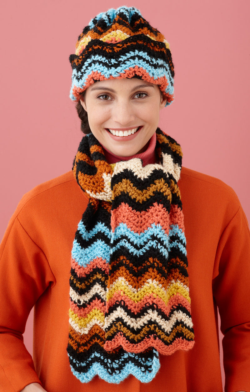 Iconic Ripple Hat And Scarf Pattern (Crochet) – Lion Brand Yarn