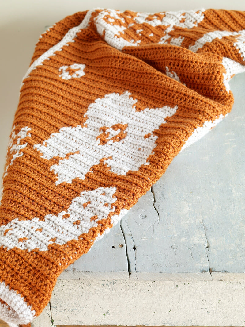 Intarsia Brocade Afghan (Crochet)