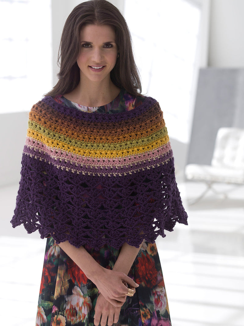 Lace Edged Poncho Pattern (Crochet) - Version 1