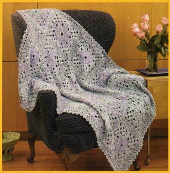 Lacey Blues Throw Pattern (Crochet)