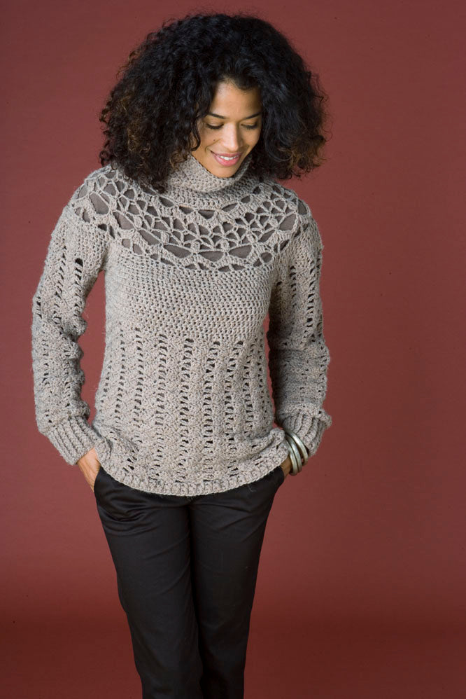 Ladylike Pullover Pattern (Crochet) – Lion Brand Yarn