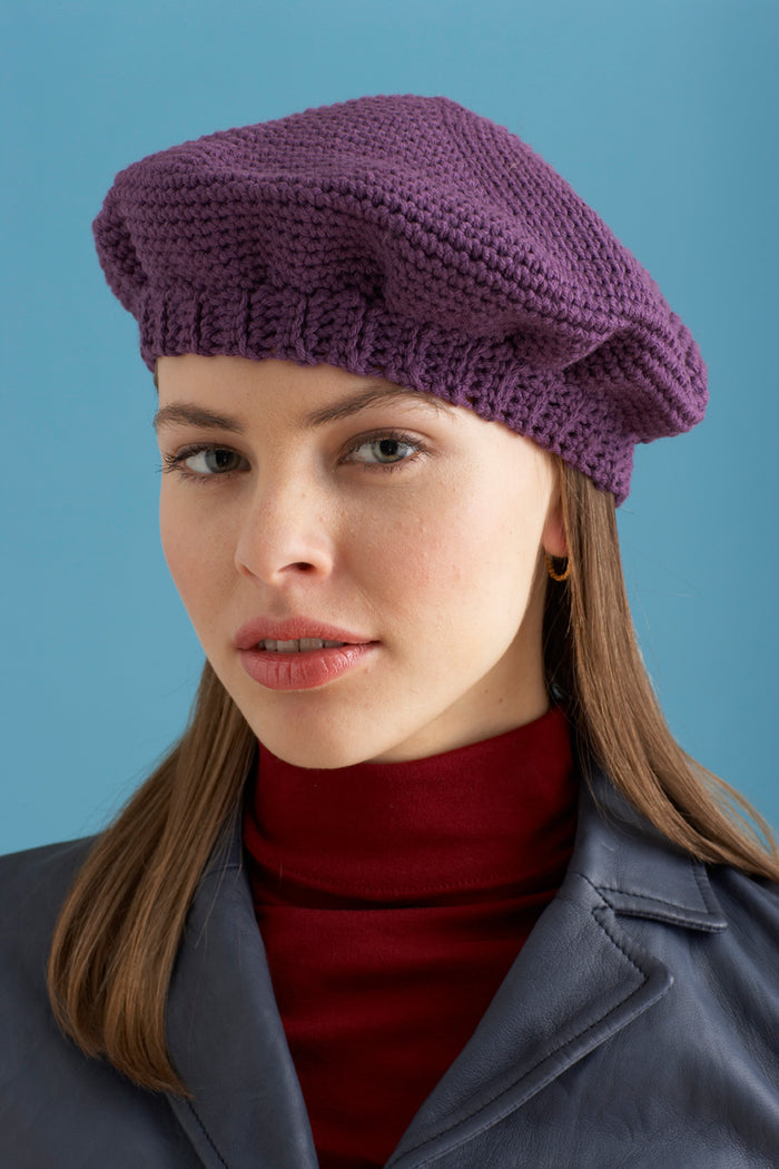 Le Chic Beret Pattern (Crochet) - Version 2 – Lion Brand Yarn