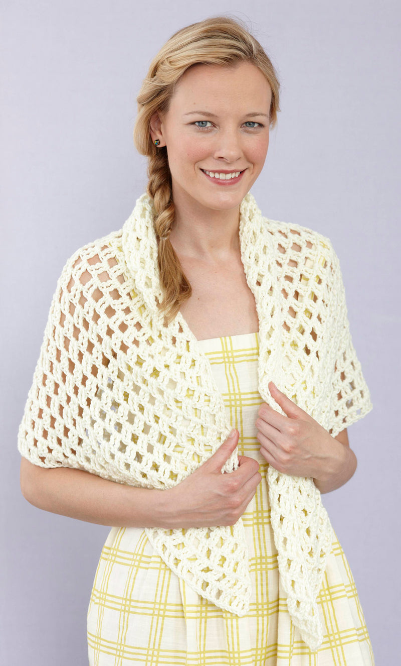 Modern Lace Shawl (Crochet) - Version 1