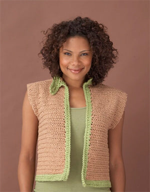 Neck Tab Button Vest Pattern (Crochet)